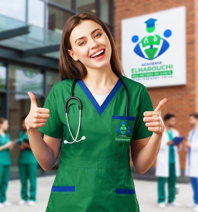Étudiante infirmière souriante